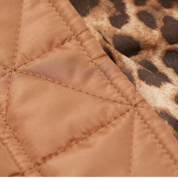 Isaac Mizrahi Live! Zip Front Quilted Jacket with Leopard Printed Lining - Picture 5 of 5